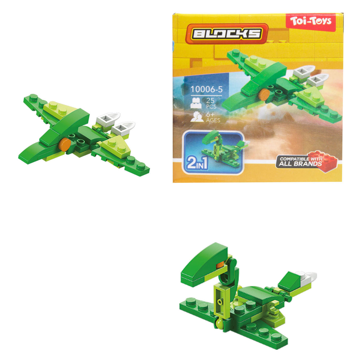 Toi-Toys Blöcke blockieren Steine Dino-Roboter