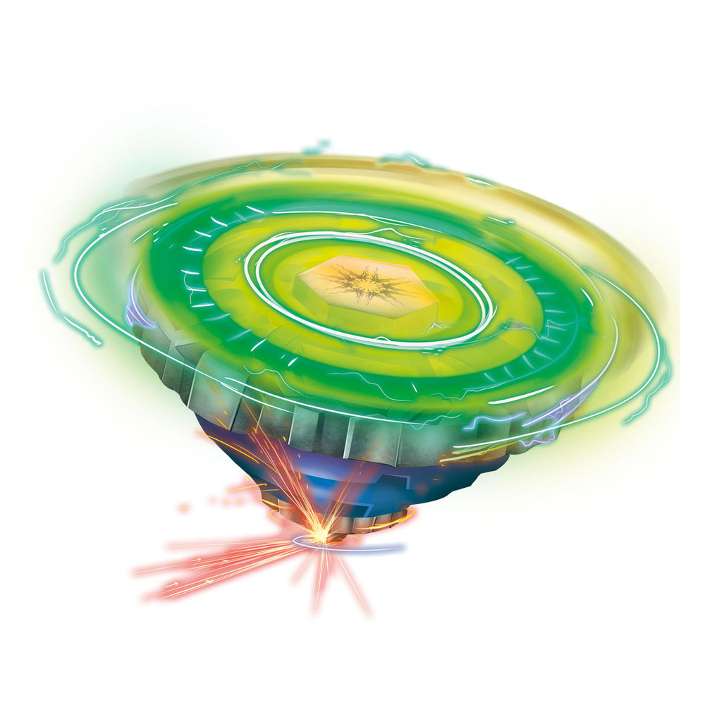 Toi-toys metal spinning top gyro battle with light