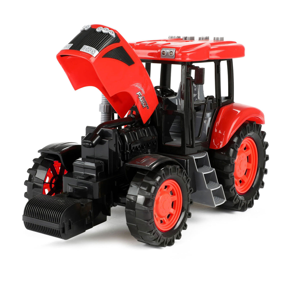 Toi-toys tractor large with light and sound red