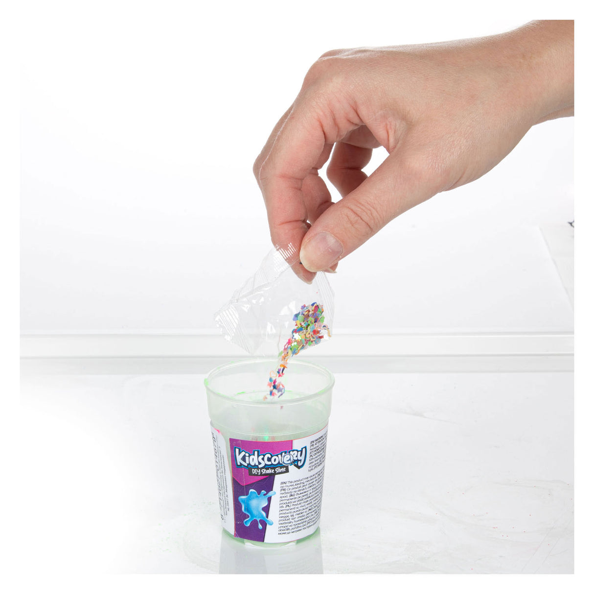 Kidscovery science slime shake confeti 6 surtidos | 12 piezas
