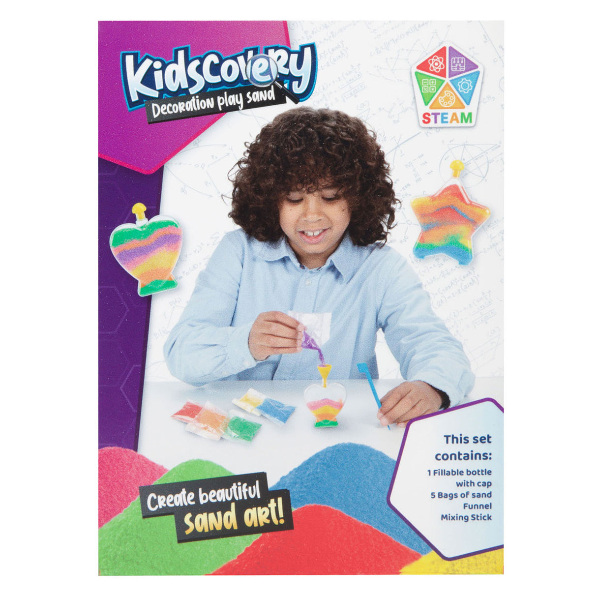 Kidscovery decorative sand with bottle set