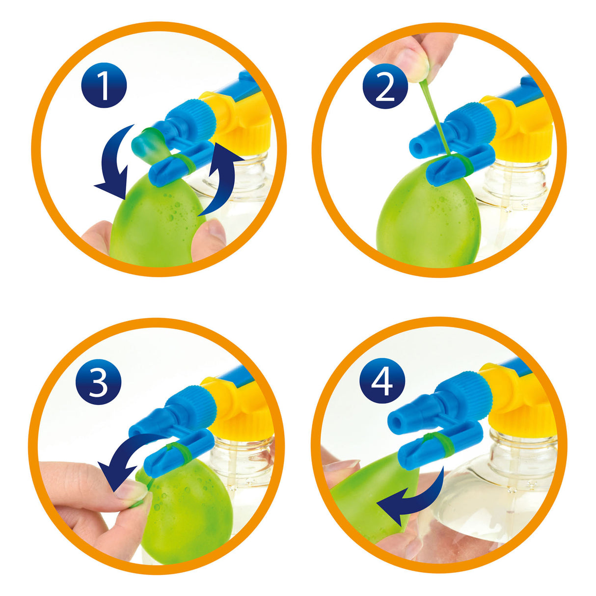 Pompa palloncini a spruzzature con 50 palloncini