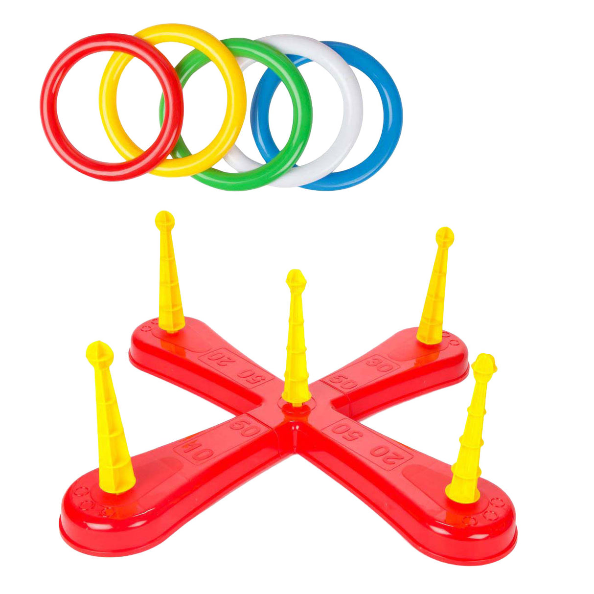 I giocattoli giocano con il gioco del lancio degli anelli luminoso con 5 anelli