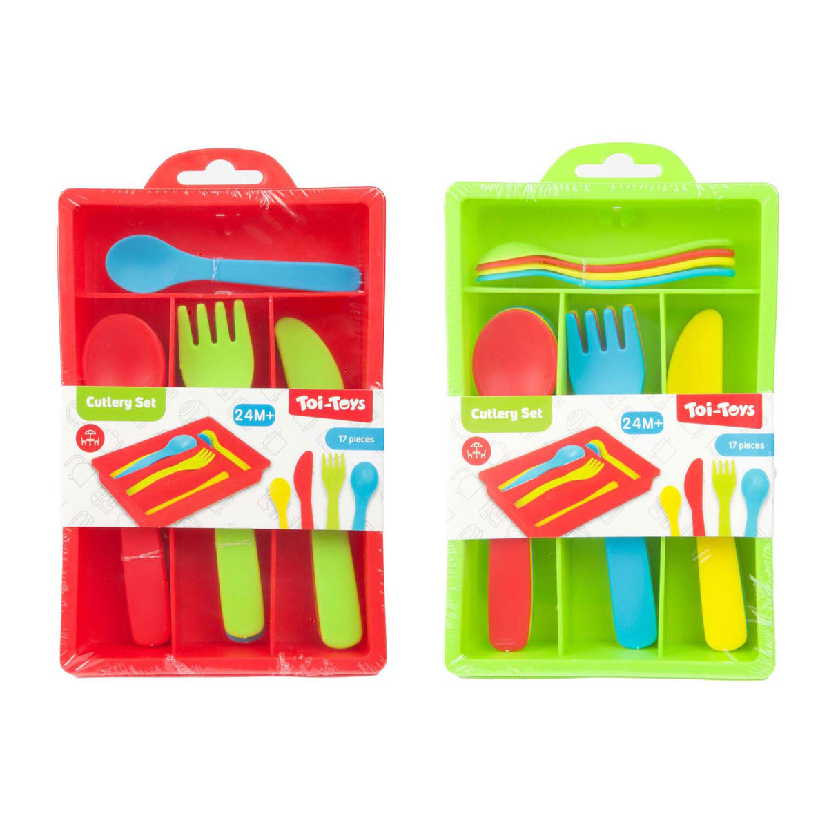 Toi-toys kotiruokailuvälinesarja tarjottimella, 16 kpl.