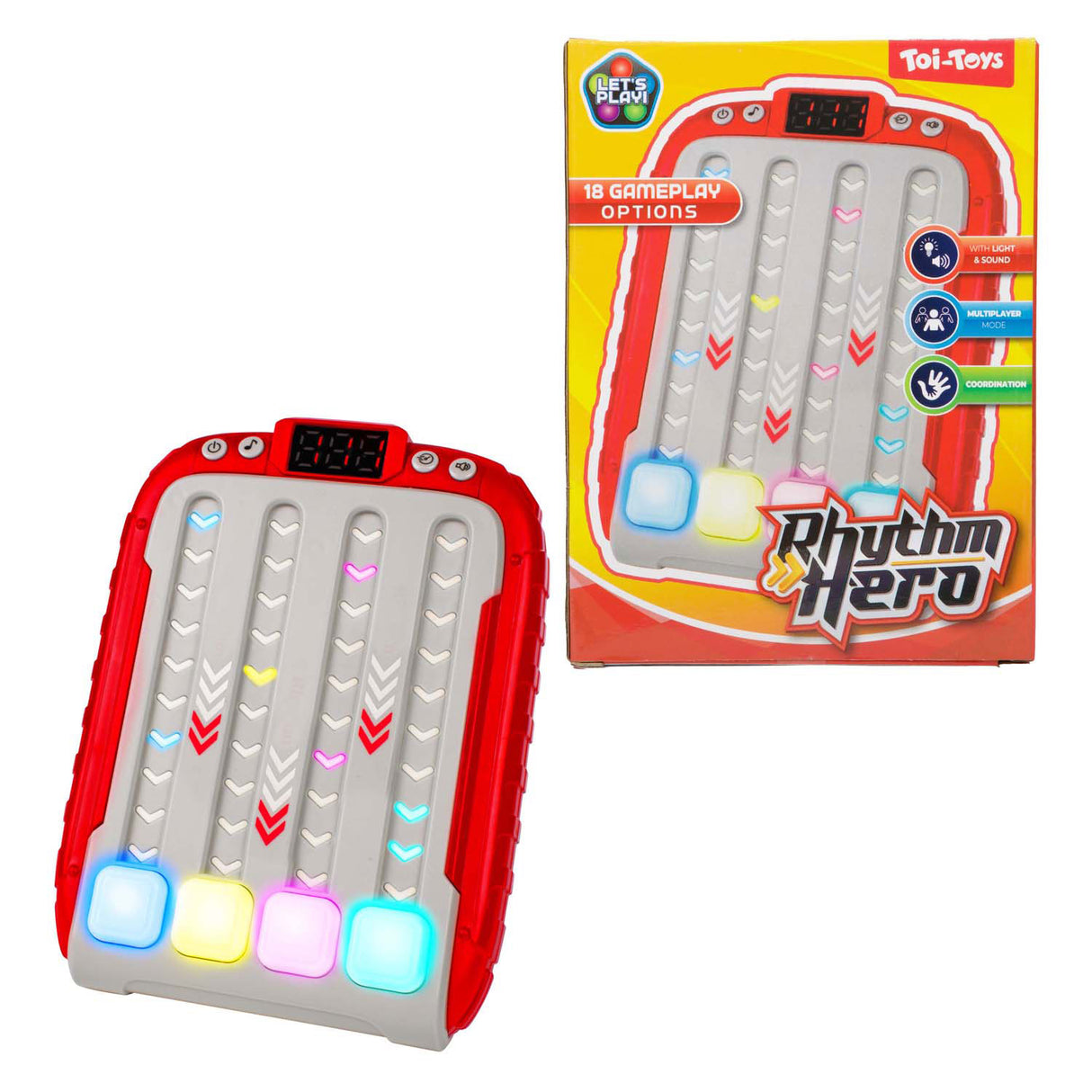 TOI-TOYS Fun Héroe de ritmo de juego electrónico con luz y sonido