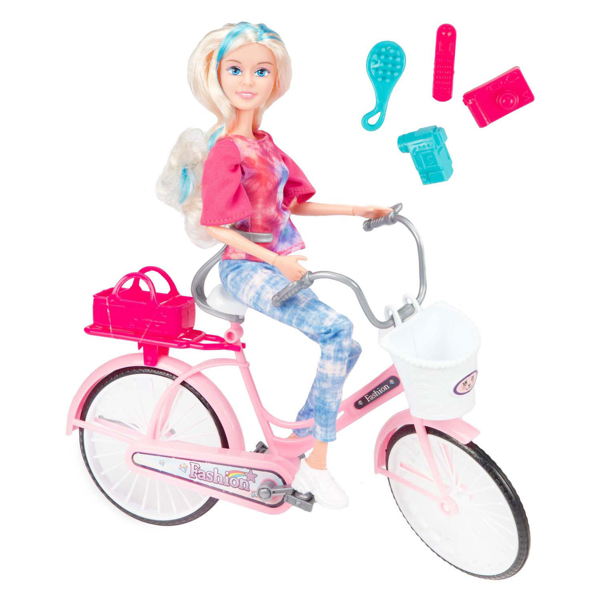 Toi Toys Lauren muñeca adolescente en bicicleta