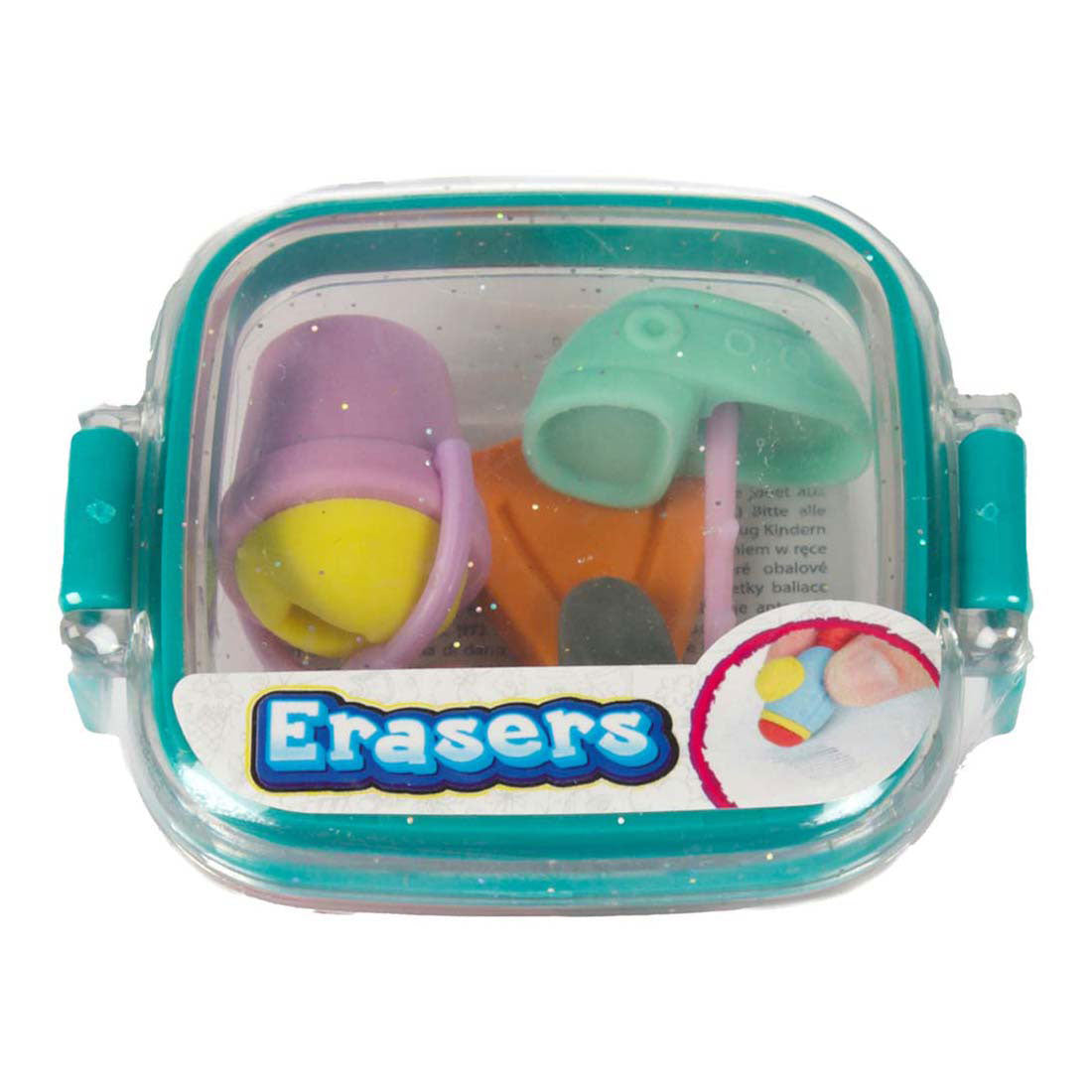Toi-toys Eraser Mini Set in Glitter Box - Household. 5-piece set.