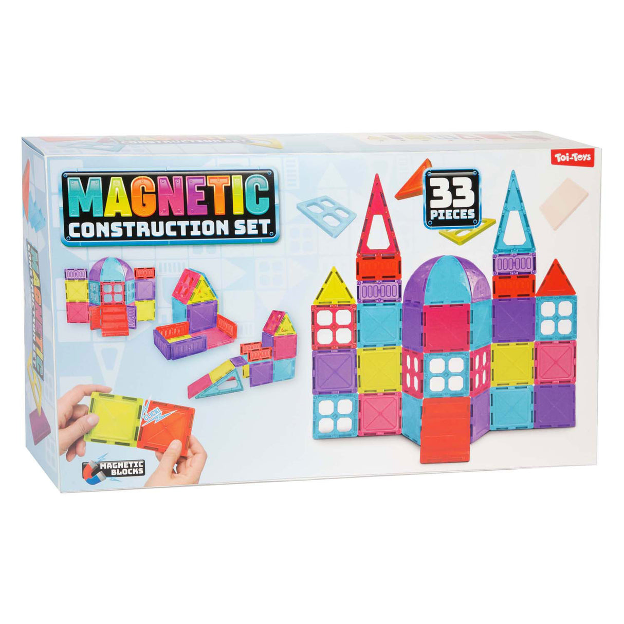 Toi-toys bouwset magneetpanelen, 33dlg.