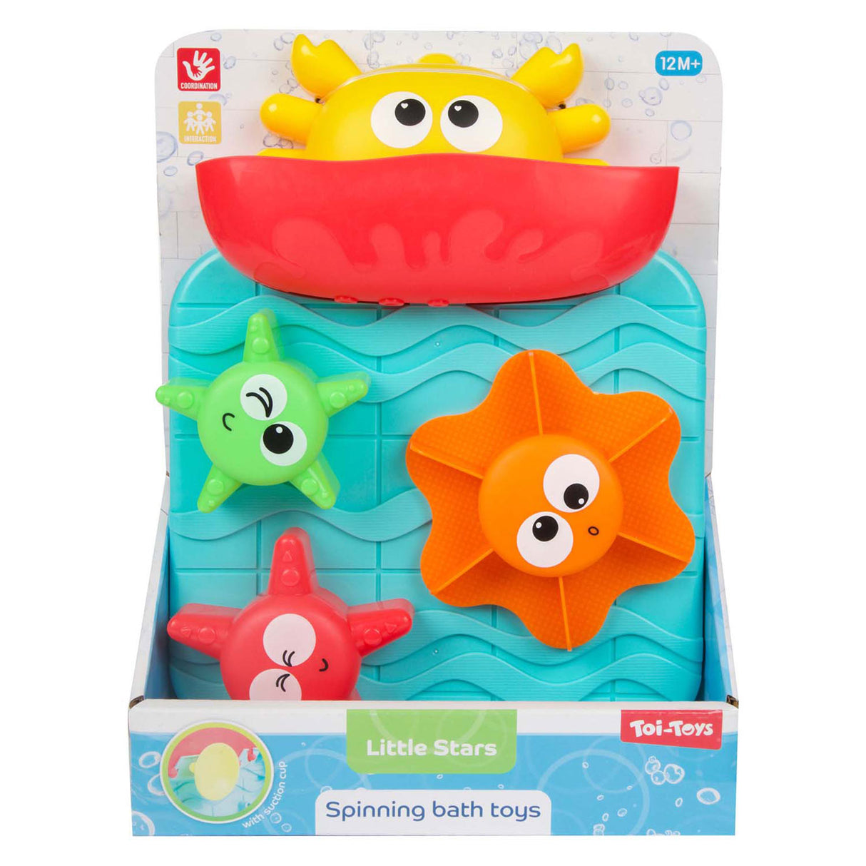 Toi-hračky malé hvězdičky hračky do vany vodní mlýn krab