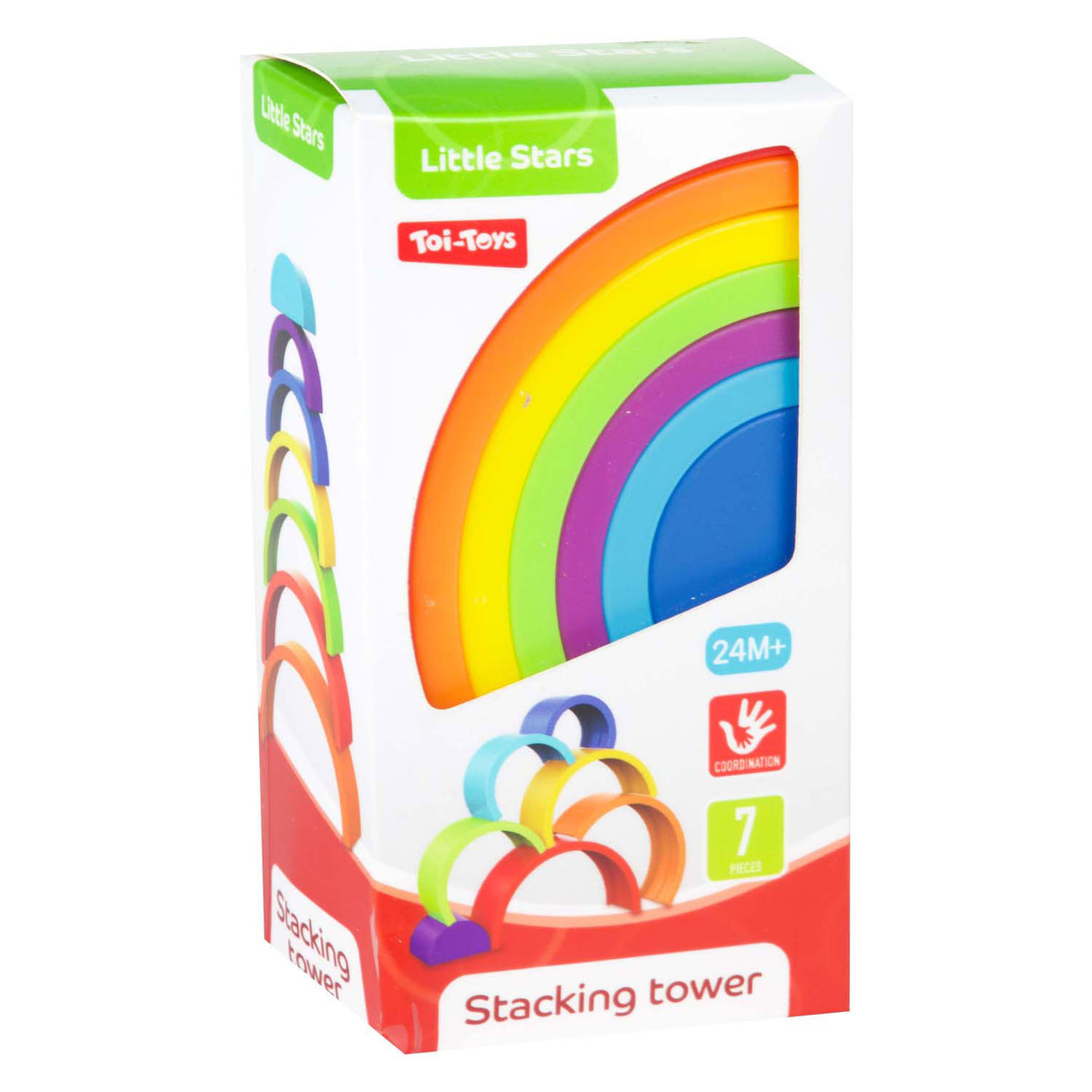 Toi-toys little stars duhová stohovací věž 7dílná
