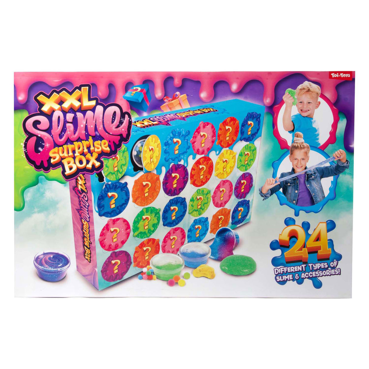 Toi-toys mega slime surprise box - 24 pcs