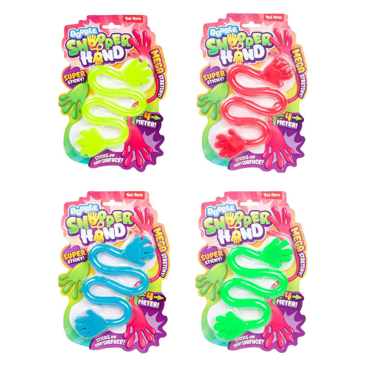 Conjunto de mãos pegajosas Toi-toys - até 4 metros de comprimento