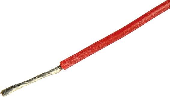 Herth+buss cable electric cable silicone 0.5 mm red 5mtr.