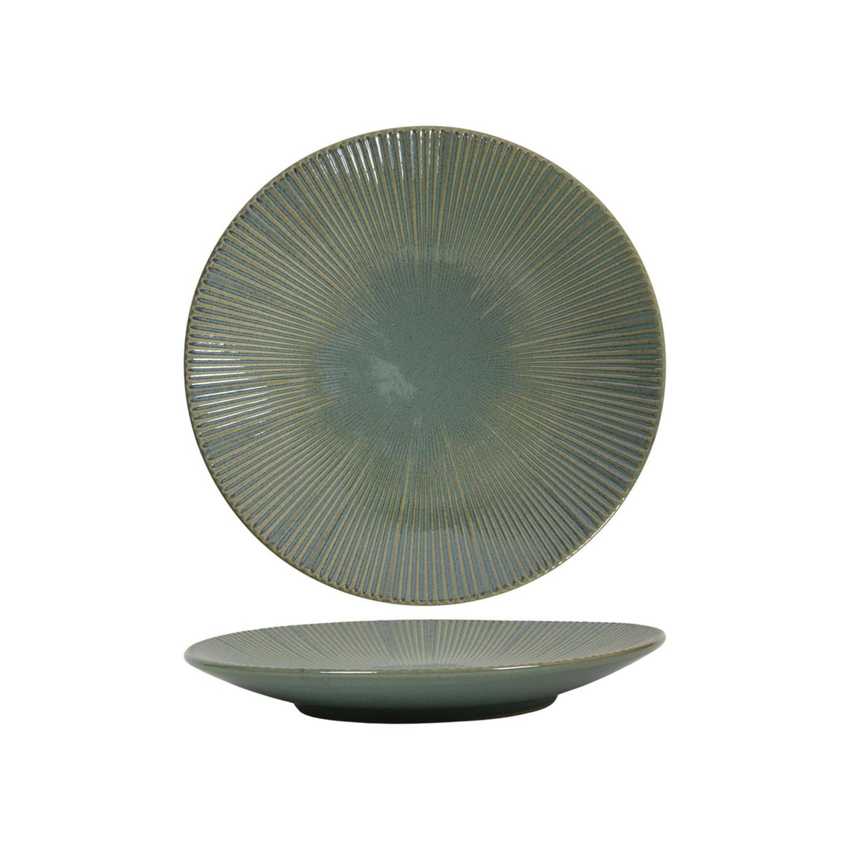 Dinerbord lines ocean blauw groen ø28cm