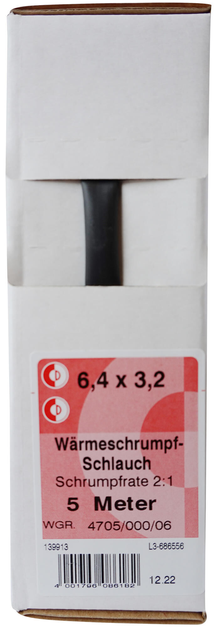 Dresselhaus krimpkous shtink tube 6.4 mm kart.a 5 m