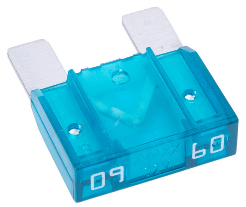 Dresselhaus maxi fuse banana plug flat fuse maxi 60a 1 piece light blue
