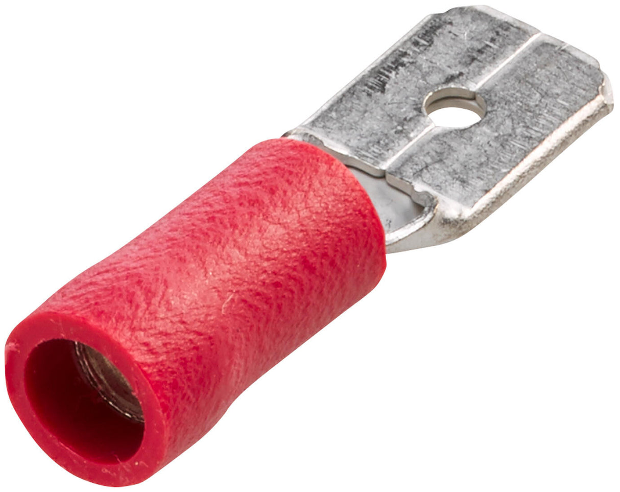 Hella plokščias kištukas fl.plug 0,5-1,0 100vnt raudonas 6,3x0,8 mm