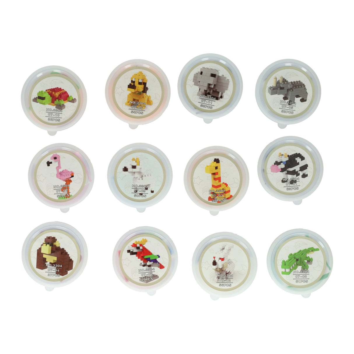 Jono legetøj byggeklodser minidyr i krukke