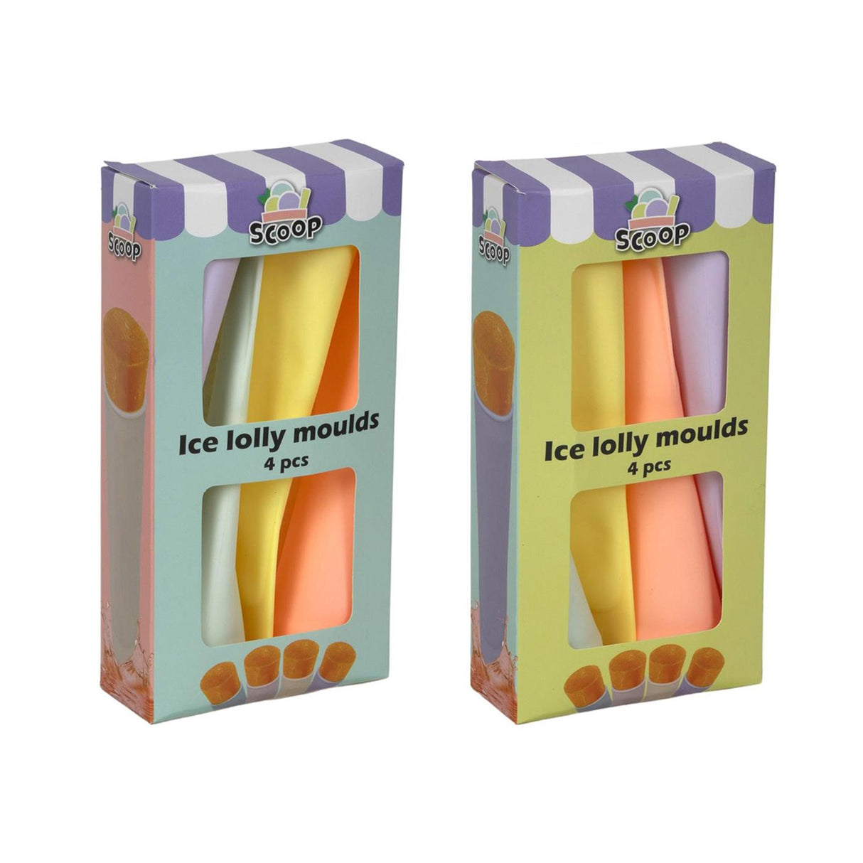 Ijslollymaker uni squeeze voor 4 ijsjes