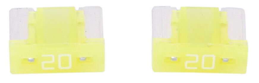Dresselhaus mini fuse banana plug mini-fuse 20a 2 pcs. low profile yellow