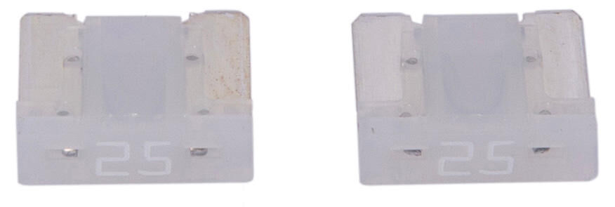 Dresselhaus mini fuse banana plug mini-fuse 25a 2 pcs. low profile white