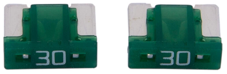 Dresselhaus mini fuse banana plug mini-fuse 30a 2 pcs. low profile light green
