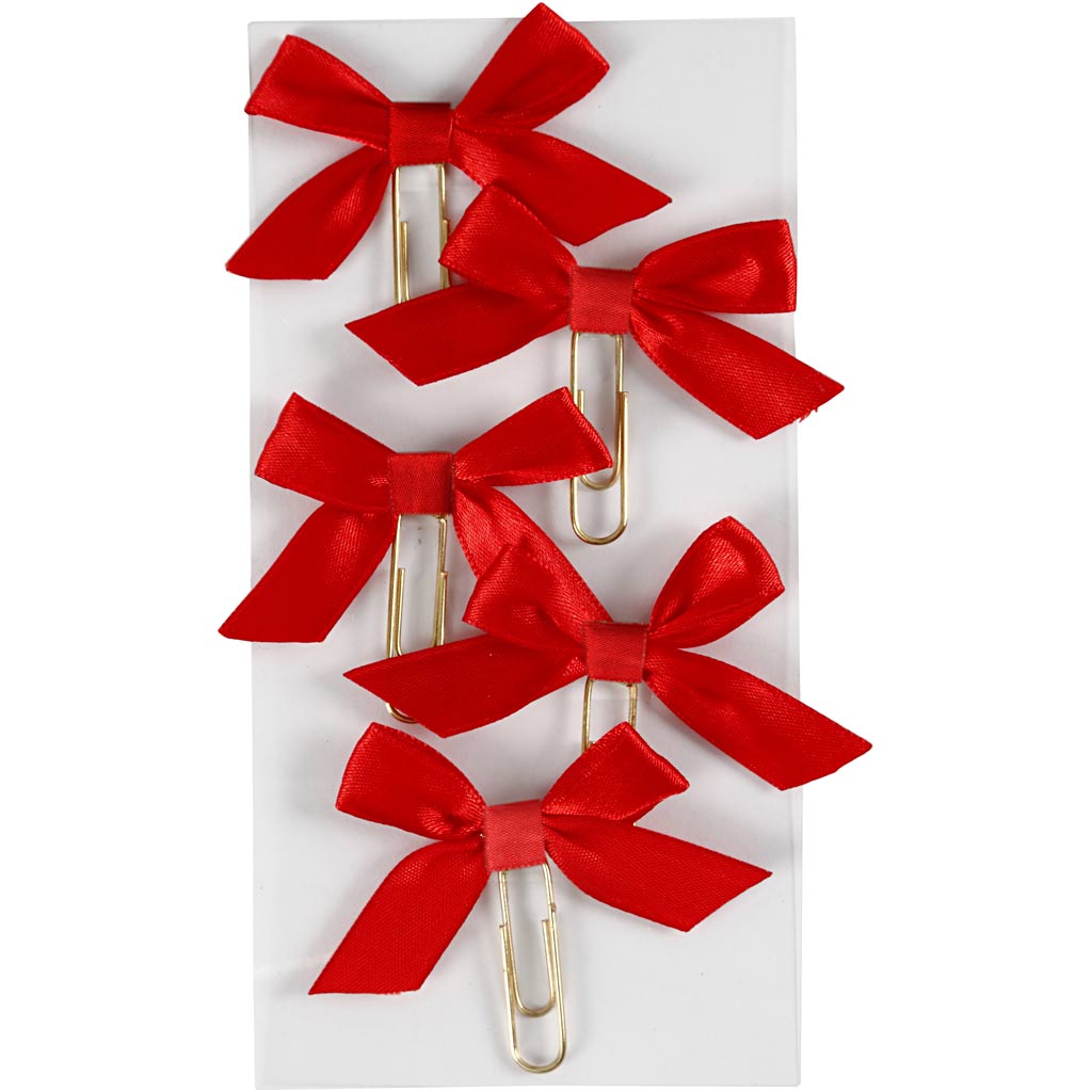 Creativ company paperclips, size 40x70 mm, red, 5 pieces in a box