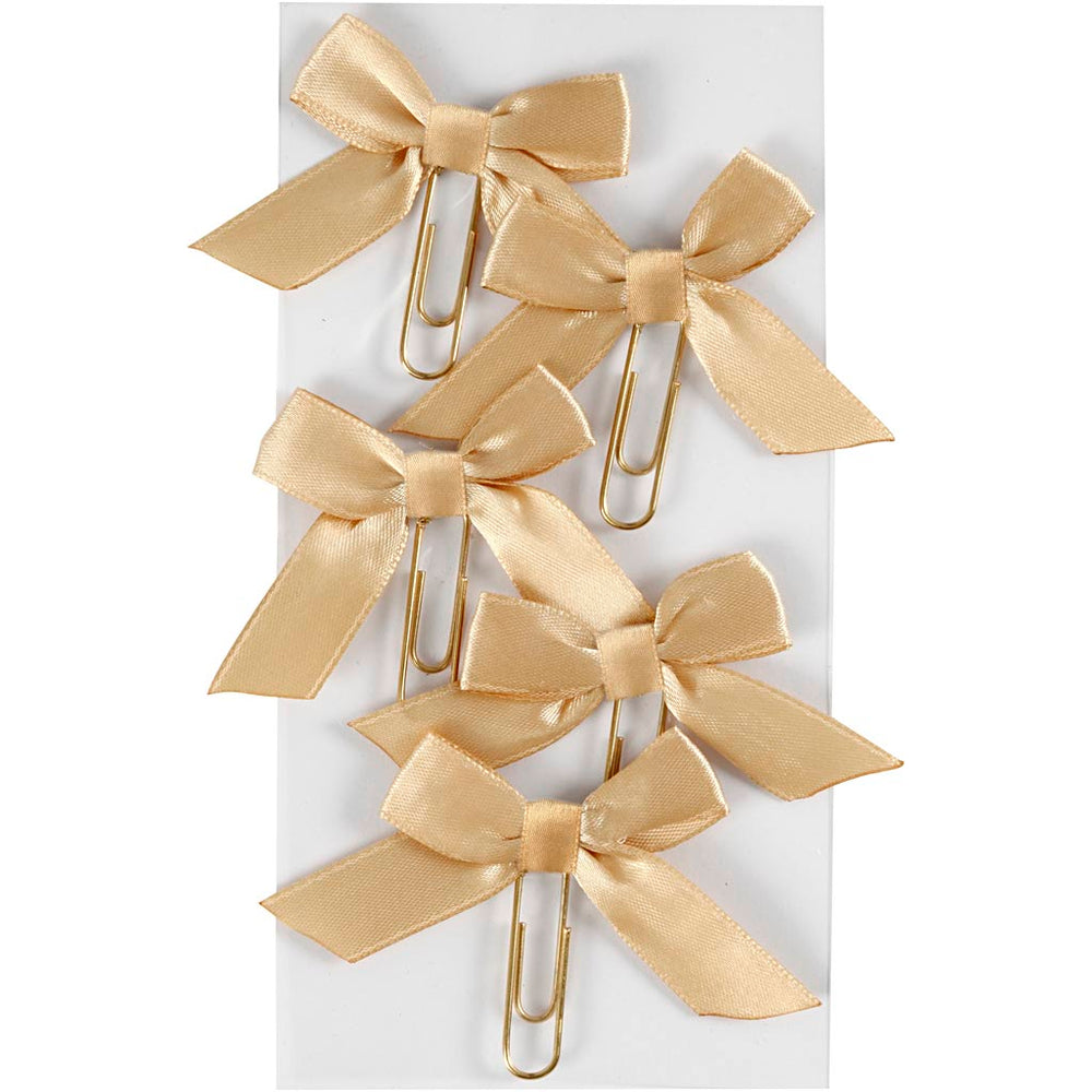 Creativ company paperclips, size 40x70 mm, gold, 5 pieces in a box