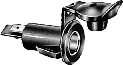 Hella socket built-in outlet 2-m. 2 flat plug connectors