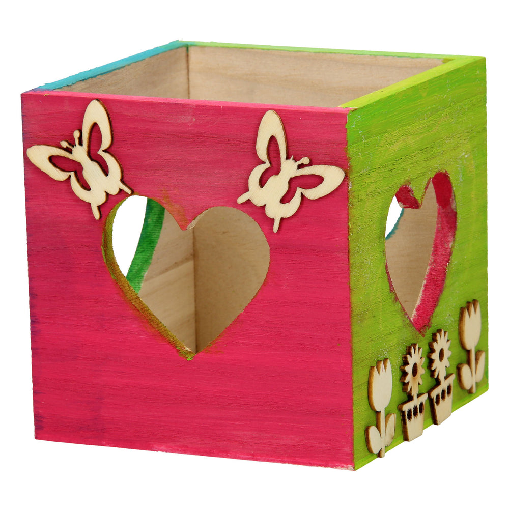Playwood tea light holder heart
