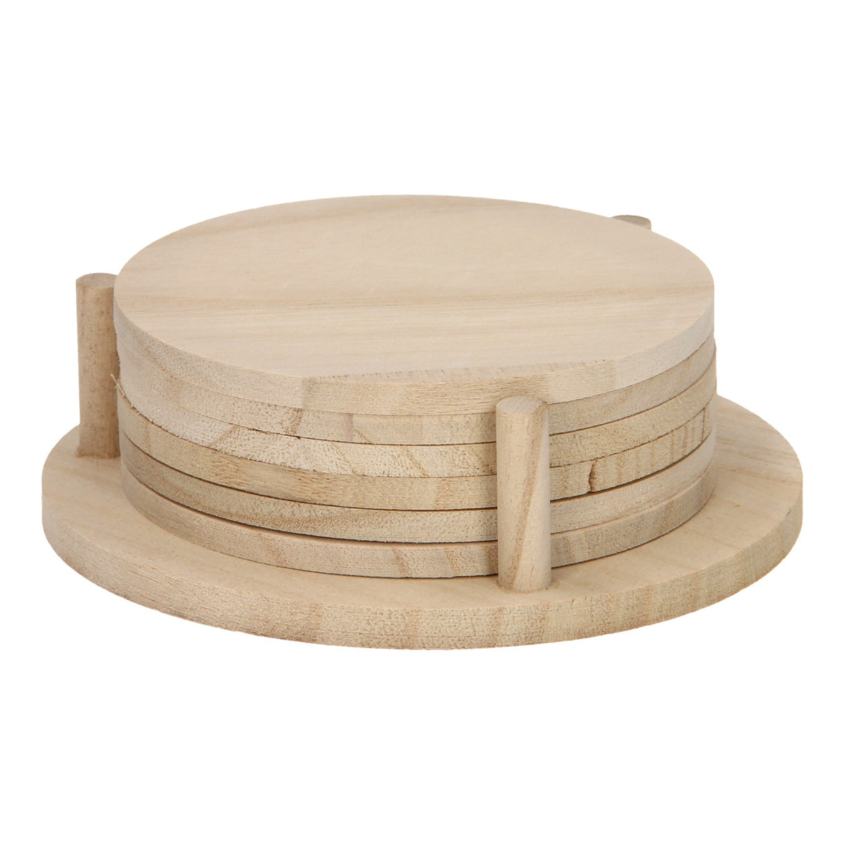 Maisigh do chuid coasters adhmaid féin, 6pcs.