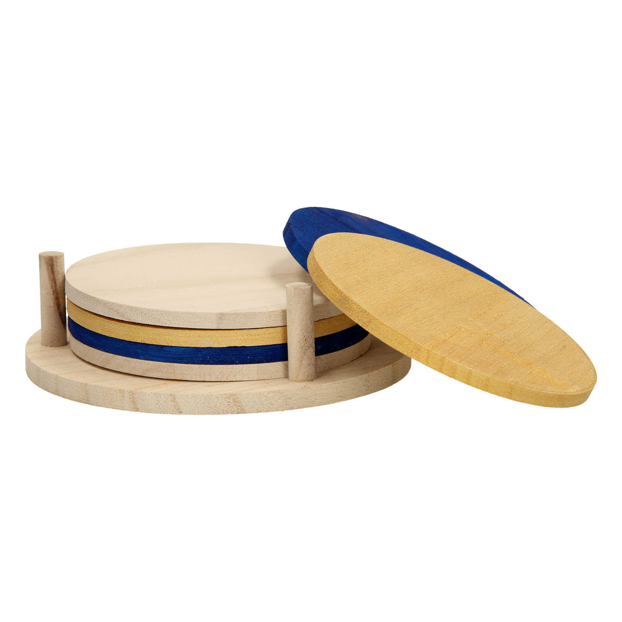 Maisigh do chuid coasters adhmaid féin, 6pcs.