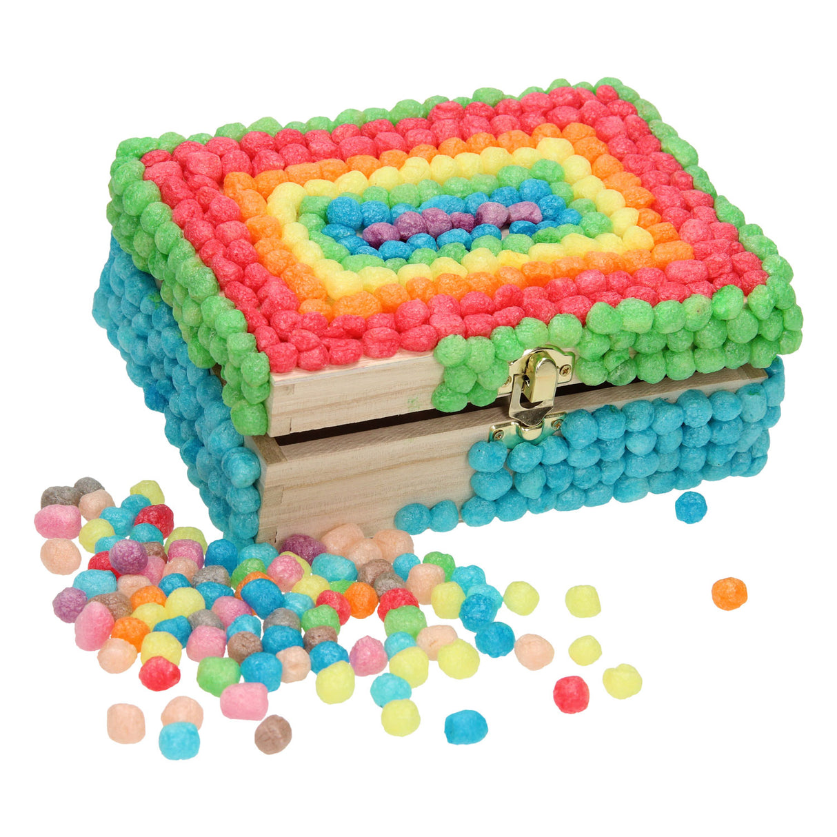 Wooden Card Box with Hinged Lid