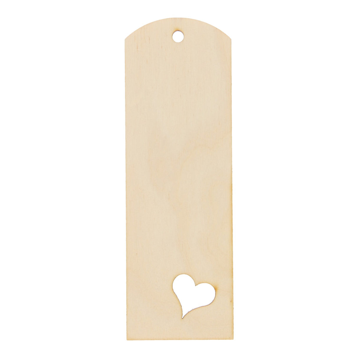 Playwood bookmark with heart-shaped plywood