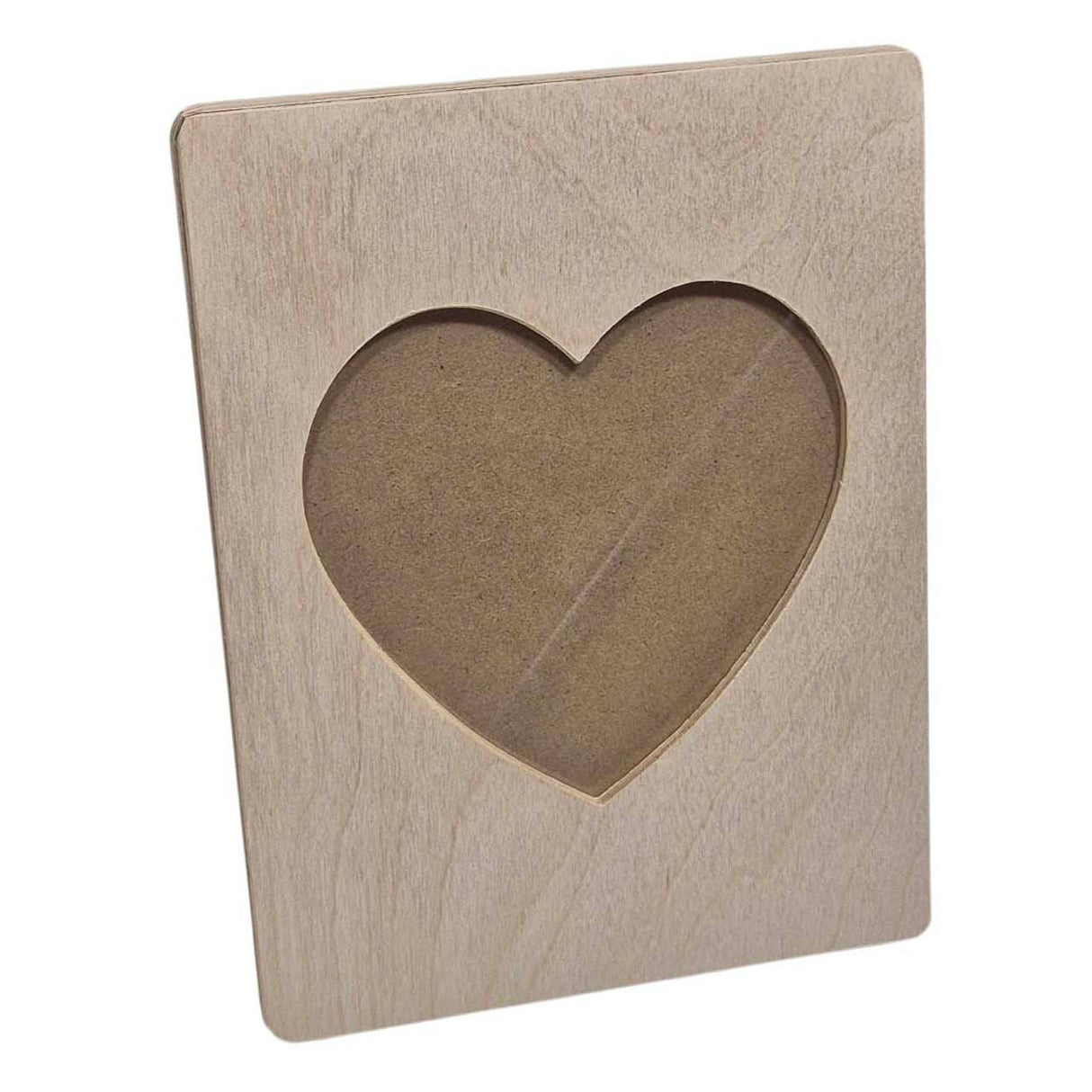 Playwood houten fotolijst hart