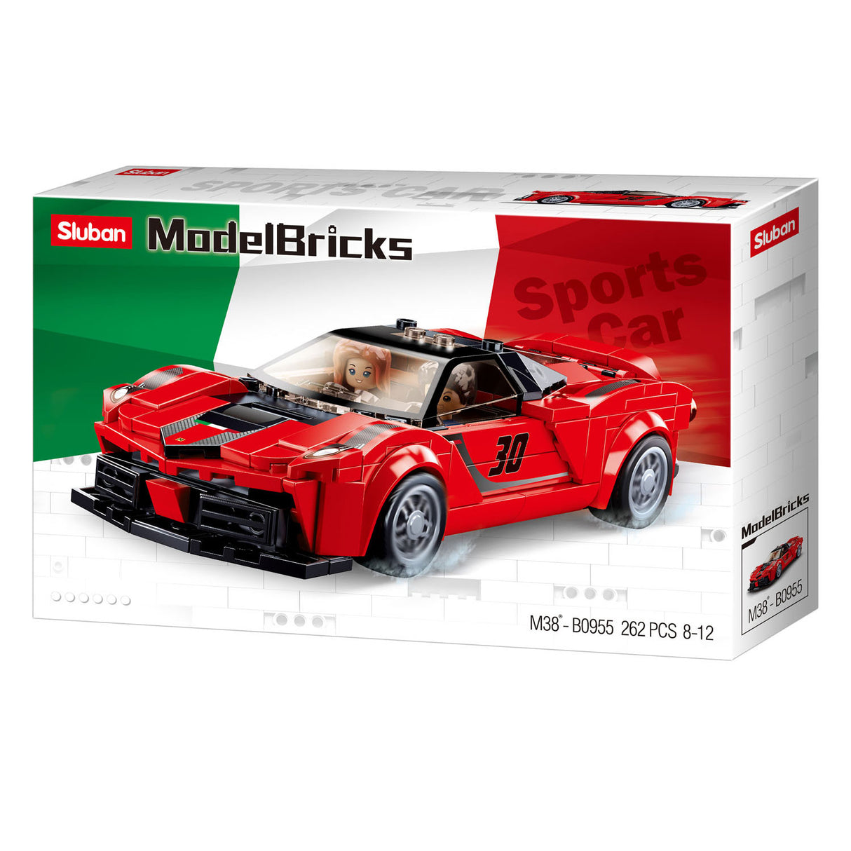 Sluban italiaanse supercar rood - 262dlg.