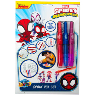 Conjunto de caneta spray Canenco spidey em envelope a4 | 12 peças