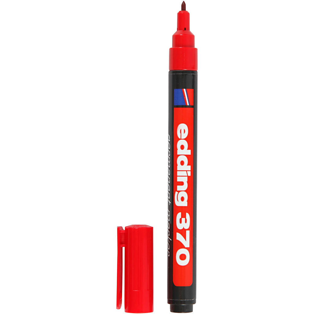 Edding 370 marker, line width 1 mm, red, 1 piece