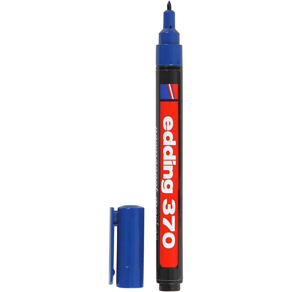 Edding 370 marker, line width 1 mm, blue, 1 piece