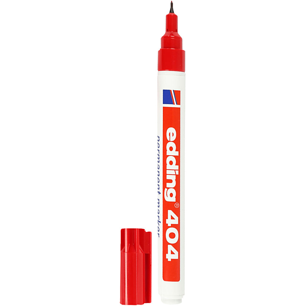 Edding 404 marker, line width 0.75 mm, red, 1 piece