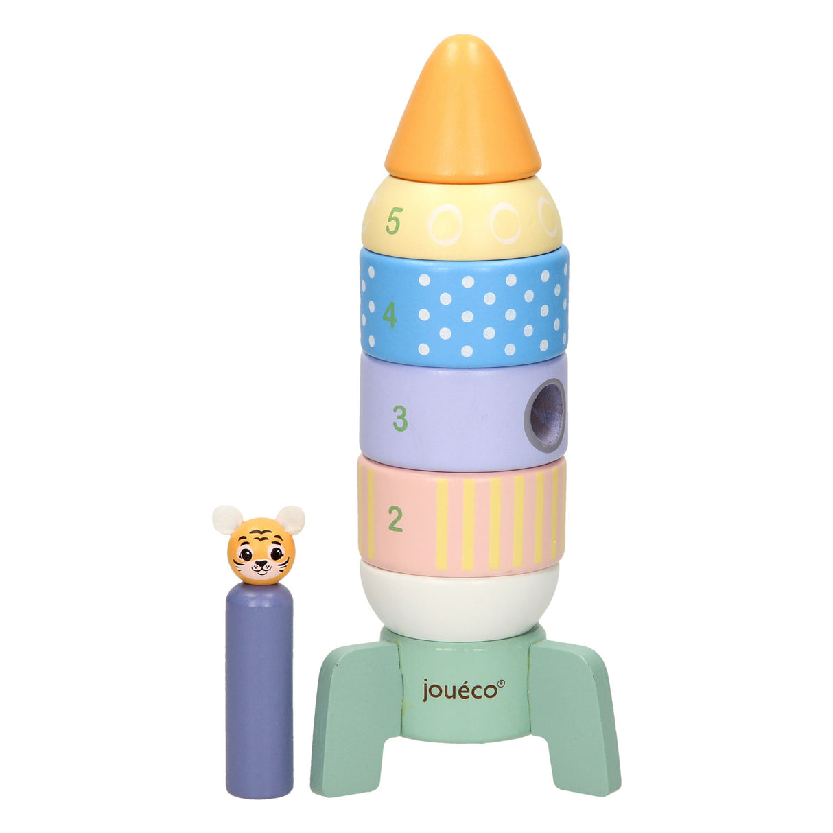 Joueco Wooden Stacking Rocket