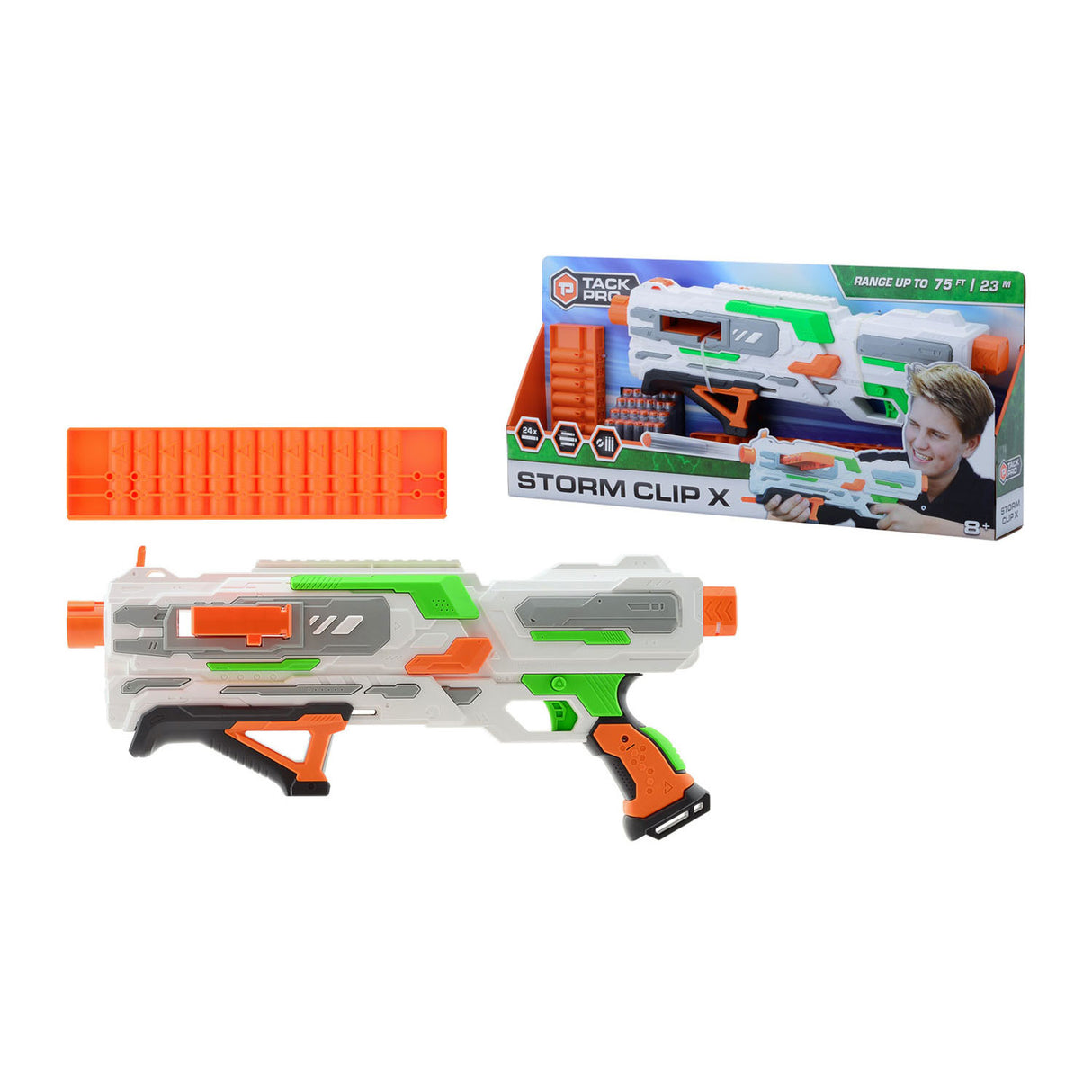 Tack Pro Storm Clip x avec 2 clips et 24 fléchettes, 50 cm