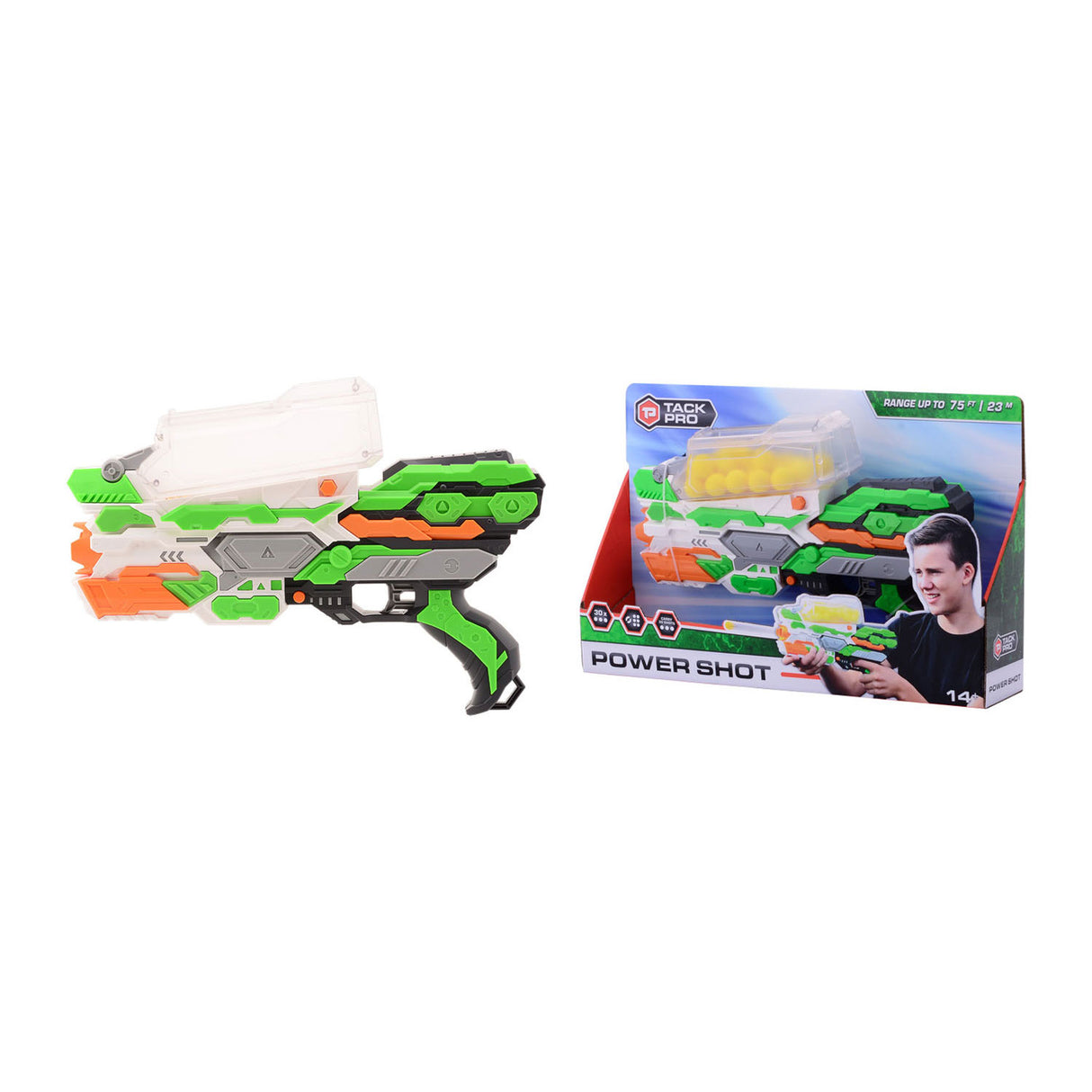 Tack pro power shot i with 30 balls, 36cm