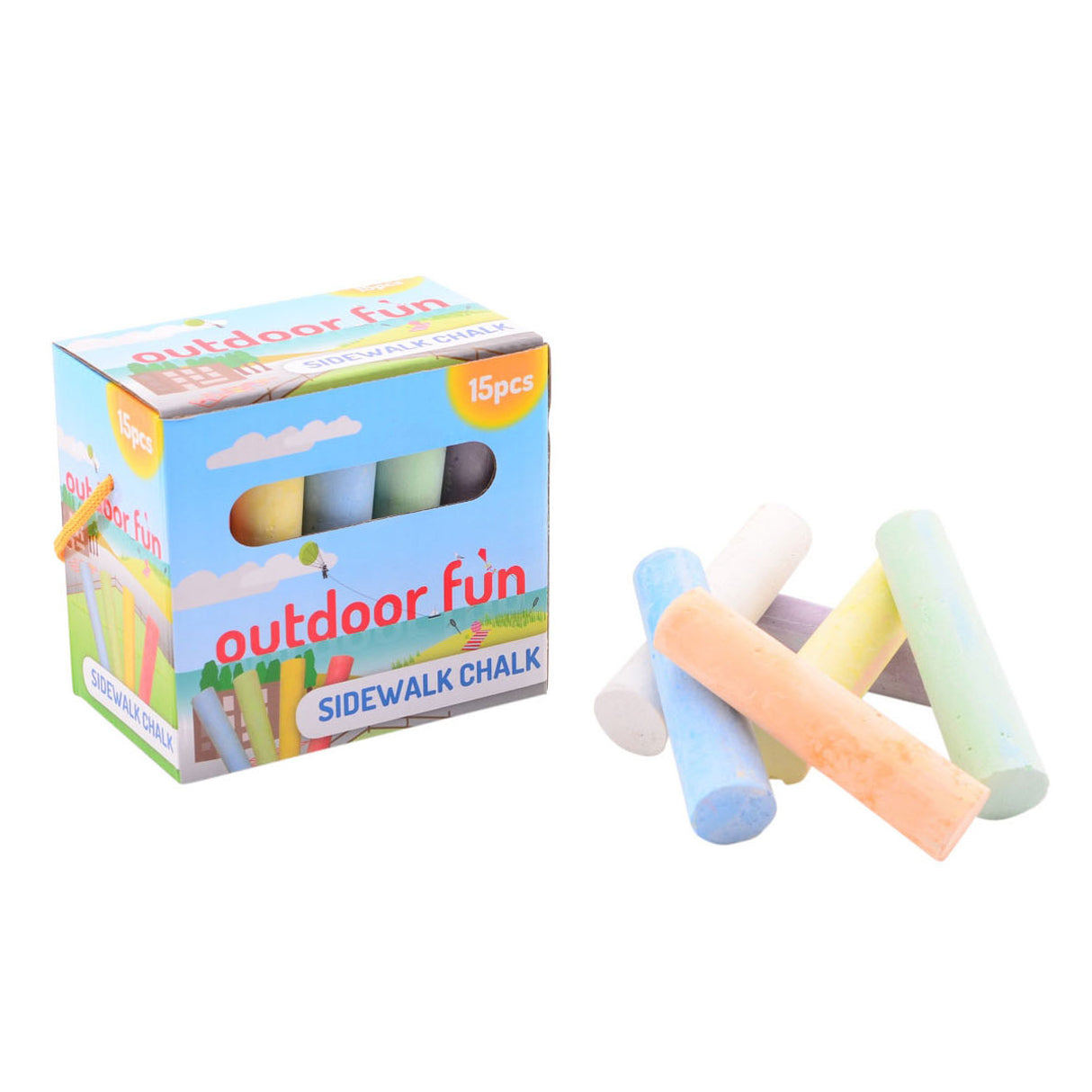 Outdoor fun sidewalk chalk, 15 pcs.