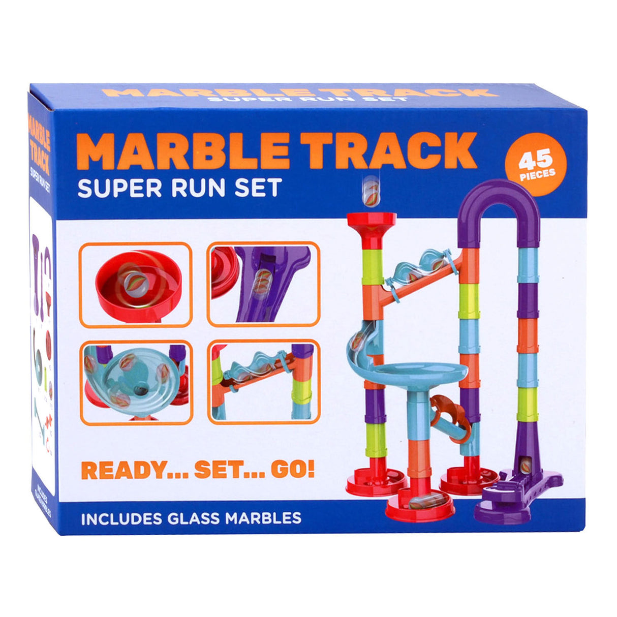 Мраморна писта Johntoy за супер бягане, 45 бр.