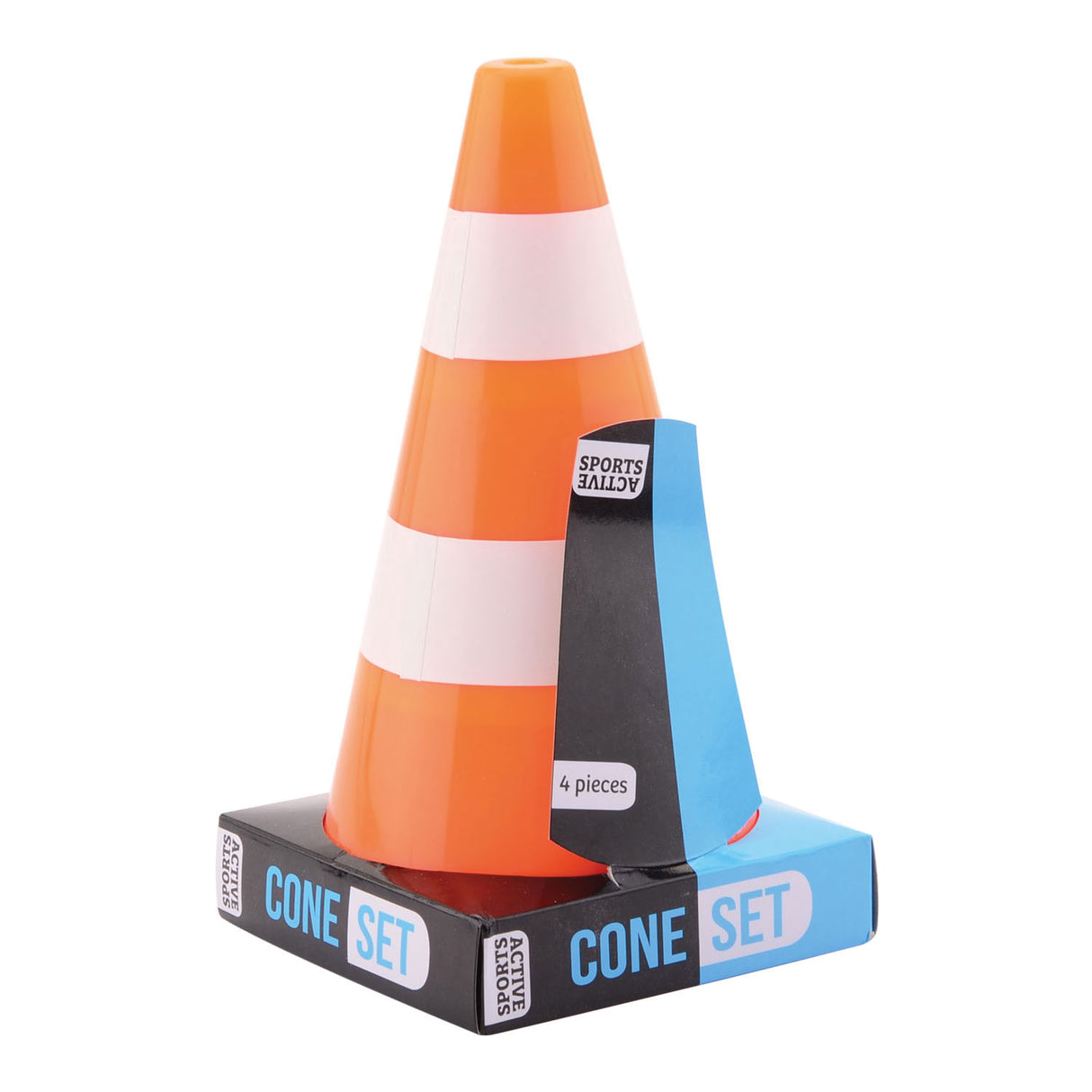 Sportaktives Oranje Witte Pylonnen, 4st.