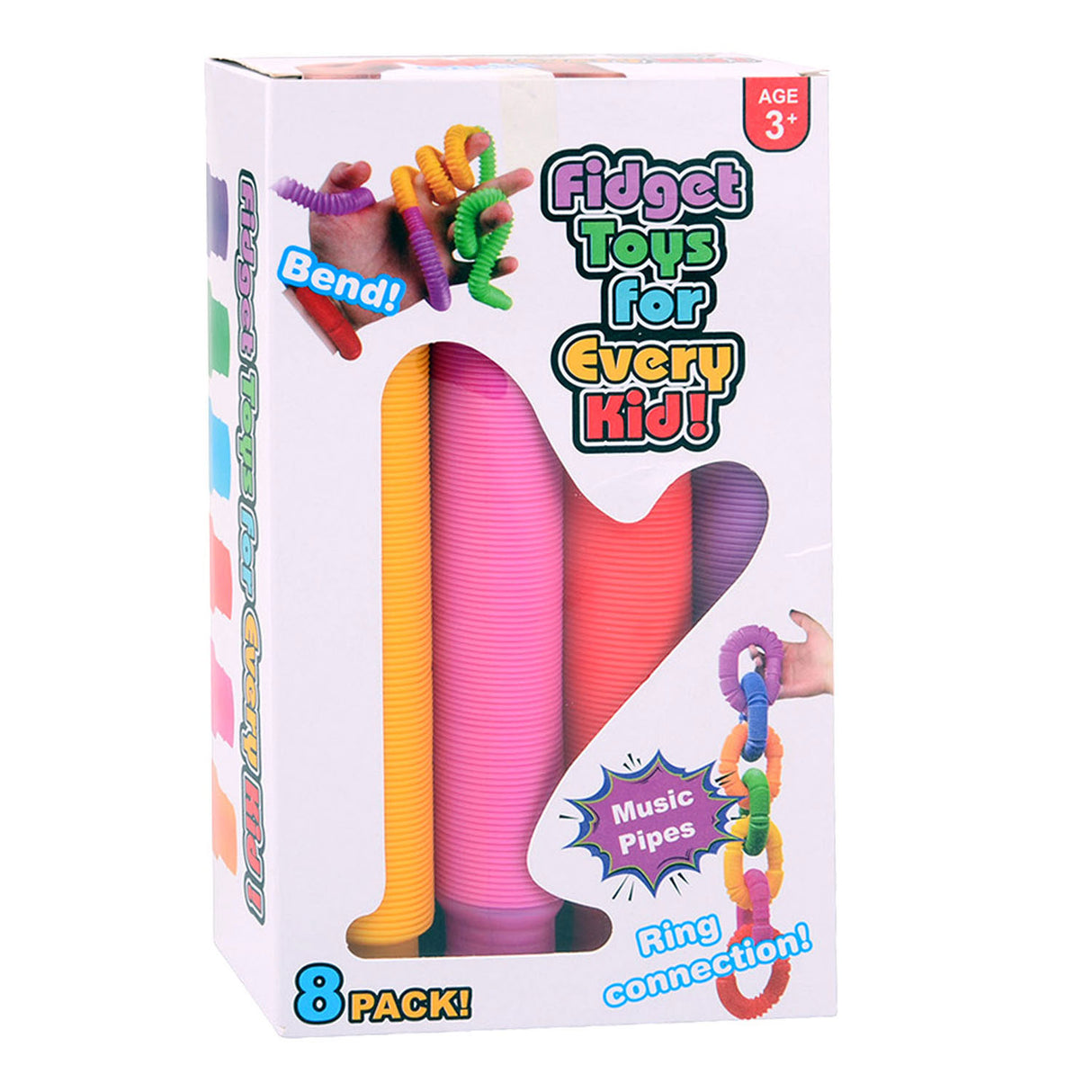 Fidget Tubes in Box, 8 pcs.