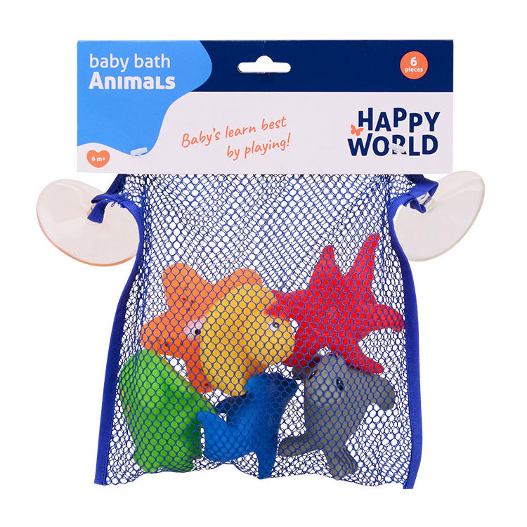 Johntoy Happy World Bath toys, 6 pcs.
