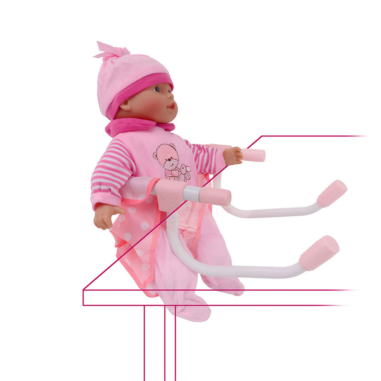 Chaise de table de rose bébé