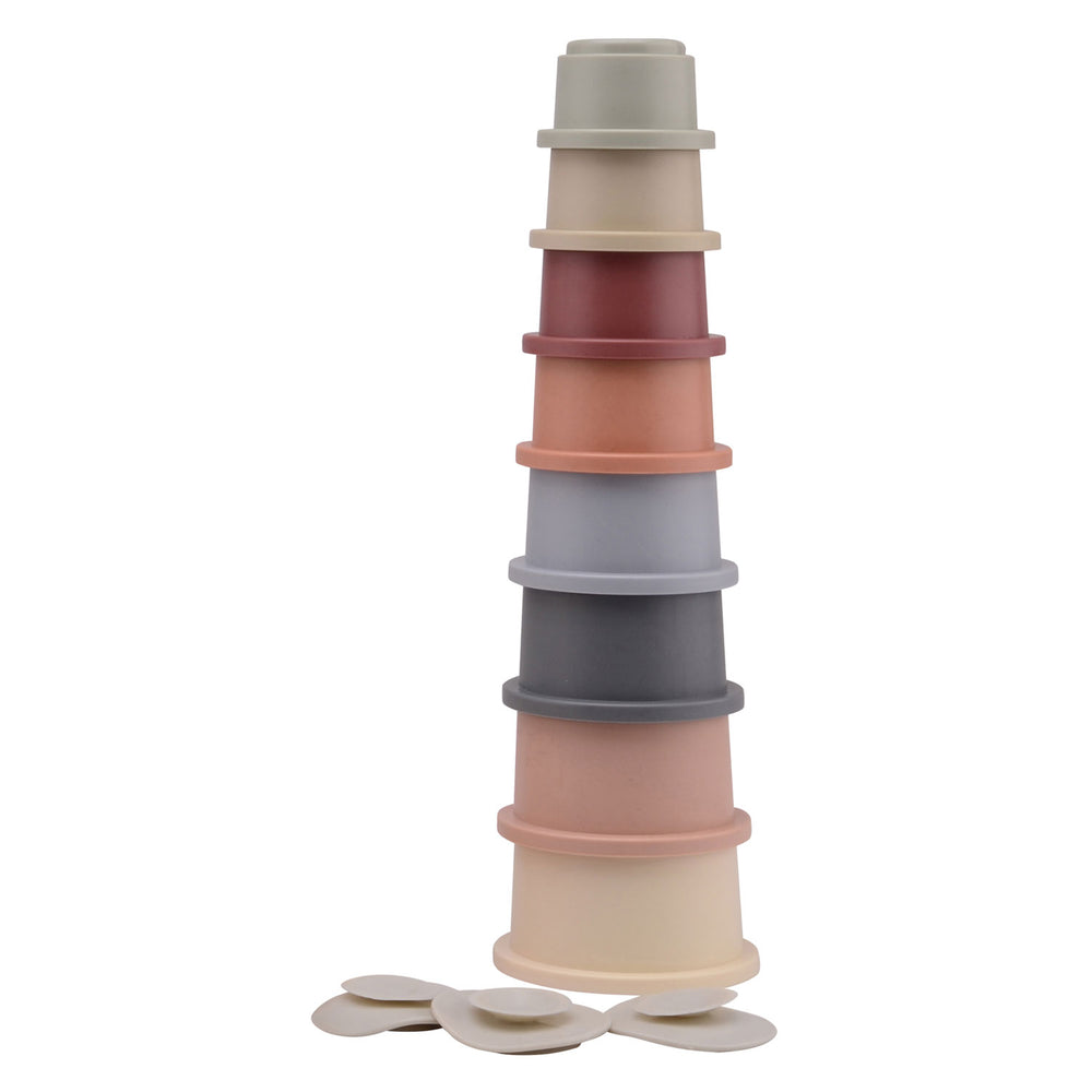 Johntoy Happy World Bio Stacking Bucket and Bath Cups